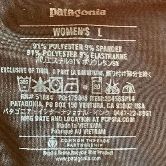 Patagonia Skirt Athletic Running Hiking Skort Spandex Red Shorts size large - Picture 4 of 5